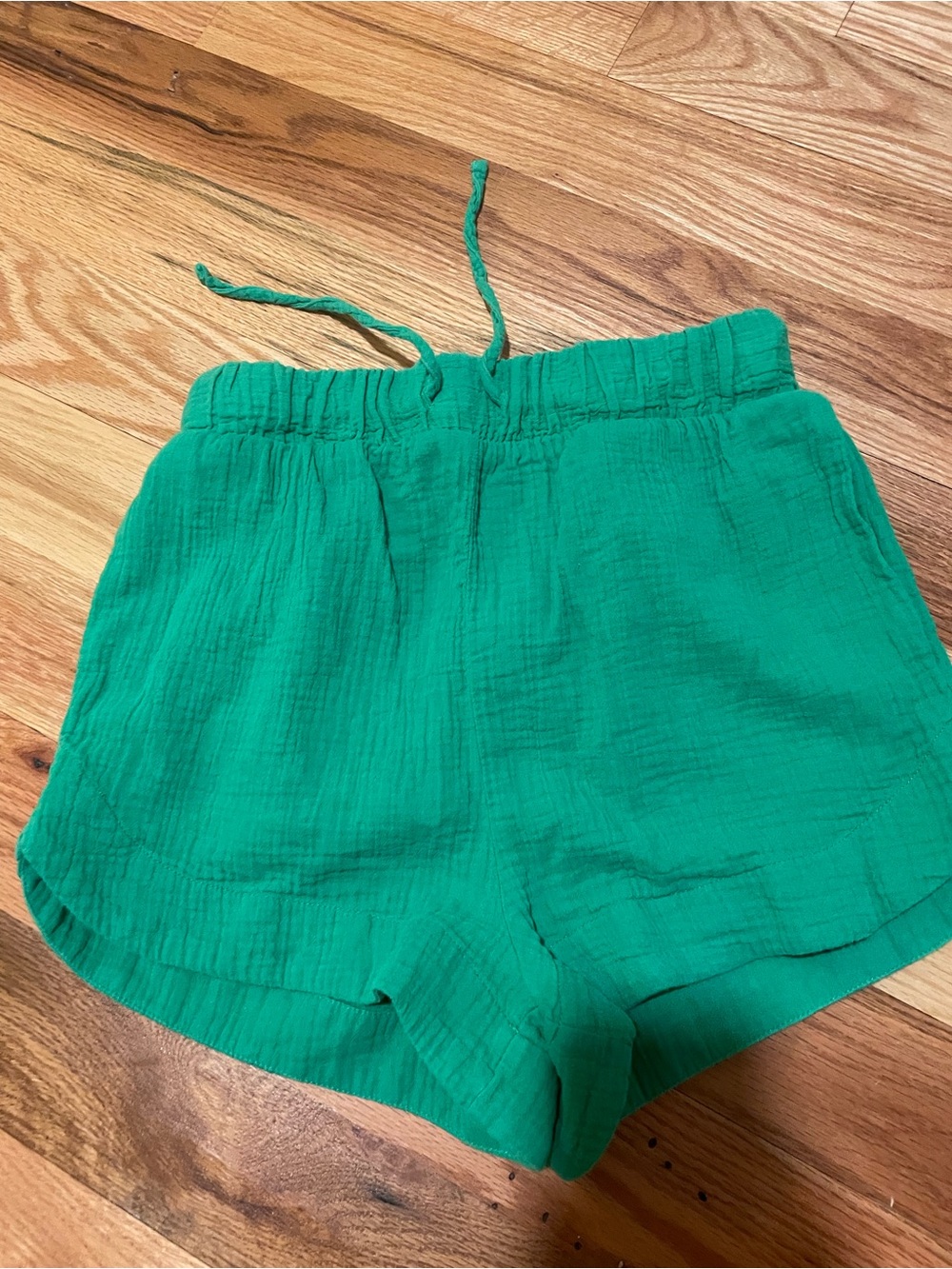 Boden Green Elastic-Waist Shorts